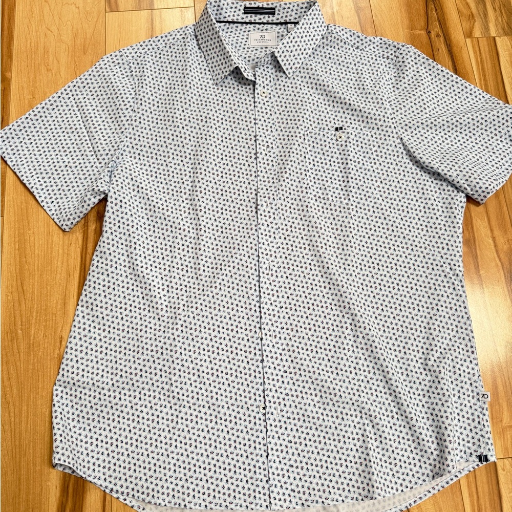 7 Diamonds NWOT Men's Blue Patterned Shirt